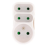 Multiprise triplite 2P 6A + 2P+T 16A façade - Zenitech