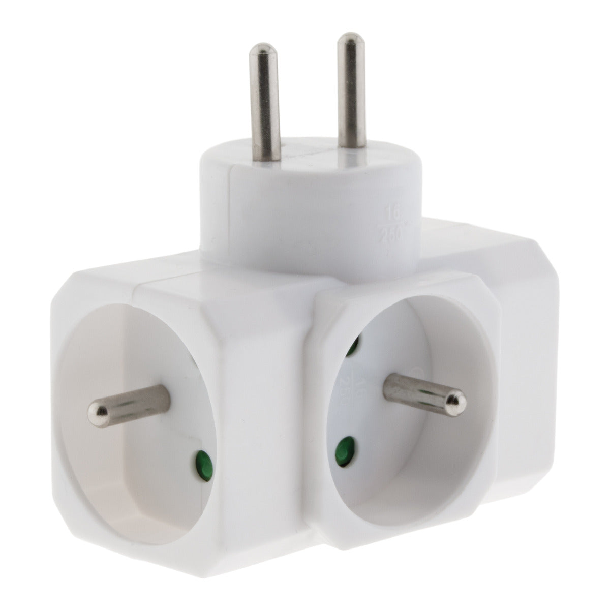 Multiprise triplite 16A 3680W 230V - Blanc - Zenitech