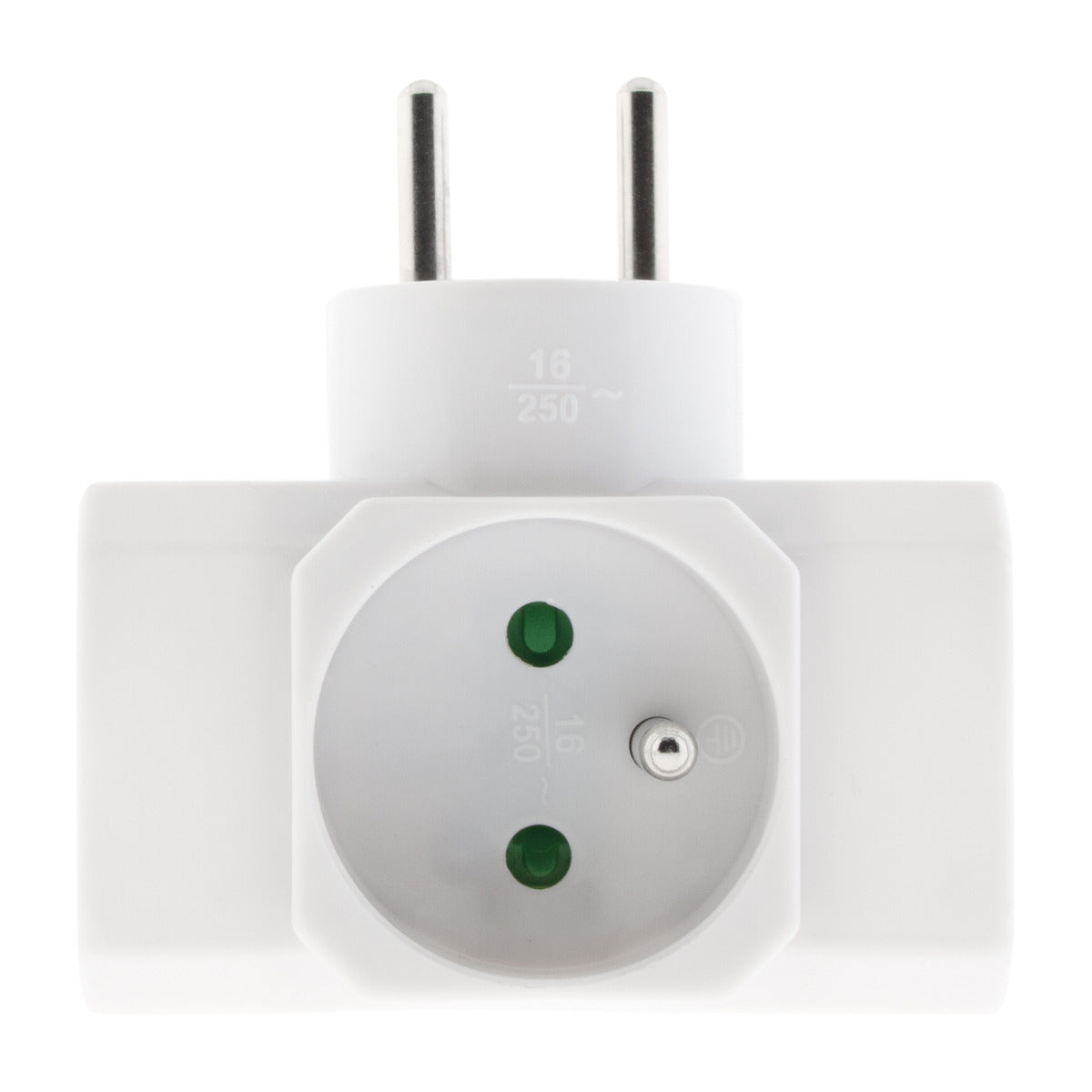 Multiprise triplite 16A 3680W 230V - Blanc - Zenitech