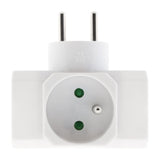 Multiprise triplite 16A 3680W 230V - Blanc - Zenitech