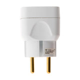 Multiprise biplite 2x2P 6A façade - Blanc - Zenitech