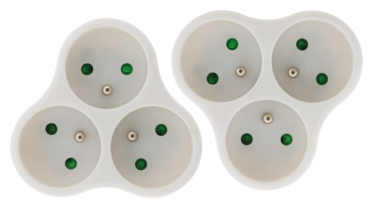 Multiprise triplite 3x16A triangulaire - Zenitech