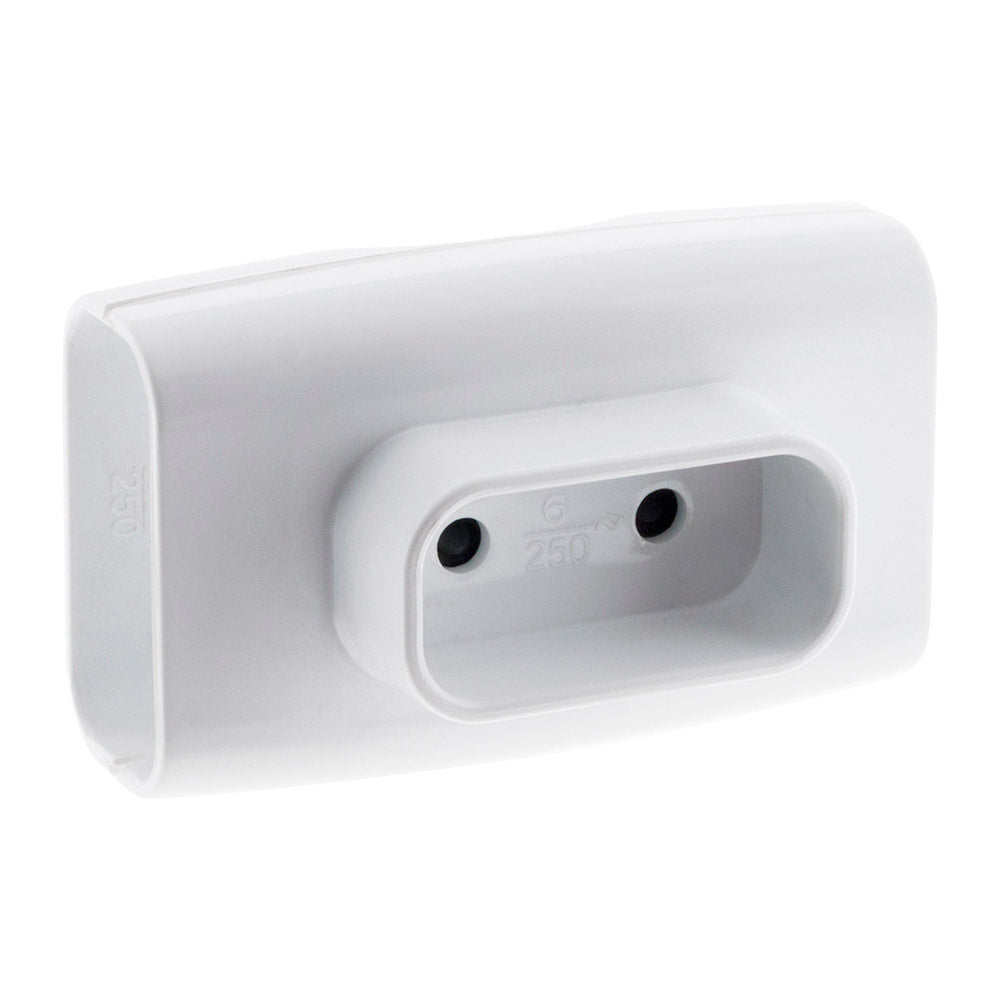 Multiprise triplite 2P 6A latérales - Blanc - Zenitech