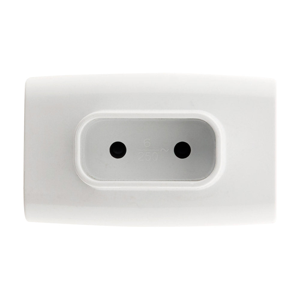 Multiprise triplite 2P 6A latérales - Blanc - Zenitech