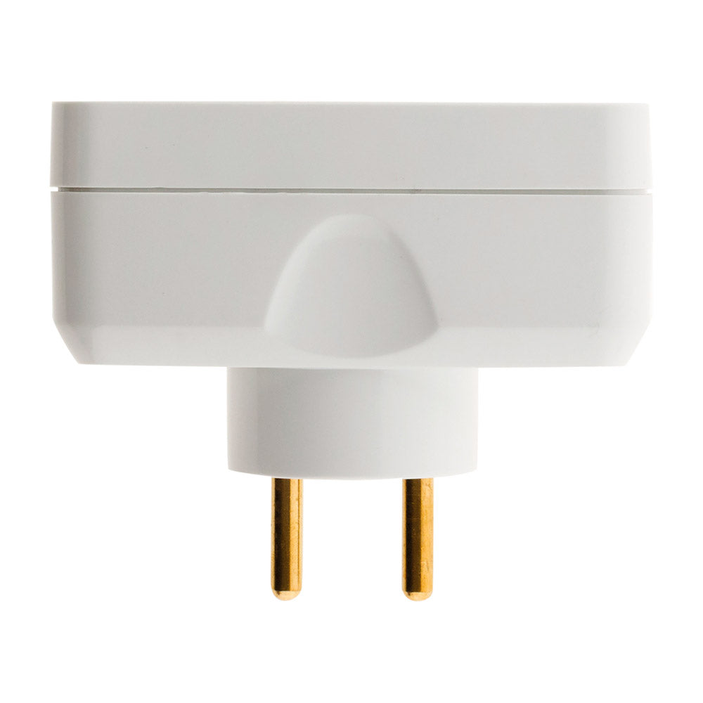 Multiprise triplite 2x2P 6A + 1x2P+T 16A - Blanc - Zenitech