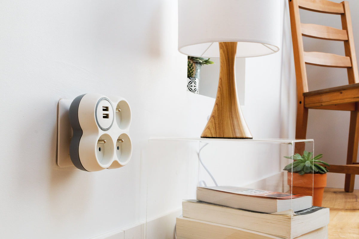 Multiprise triplite 16A avec 2 ports USB - Zenitech