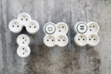 Multiprise triplite + interrupteur 16A - blanc et gris - Zenitech
