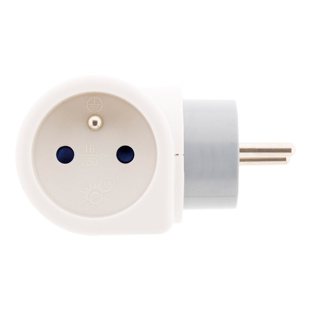 Multiprise 16A rotative 180° - blanc - Zenitech