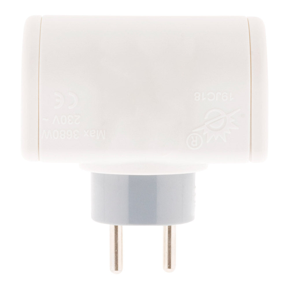 Multiprise 16A rotative 180° - blanc - Zenitech