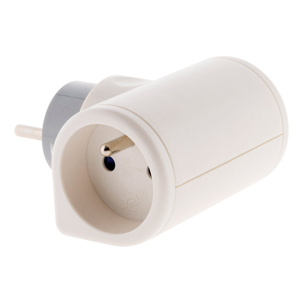 Multiprise 16A rotative 180° - blanc - Zenitech