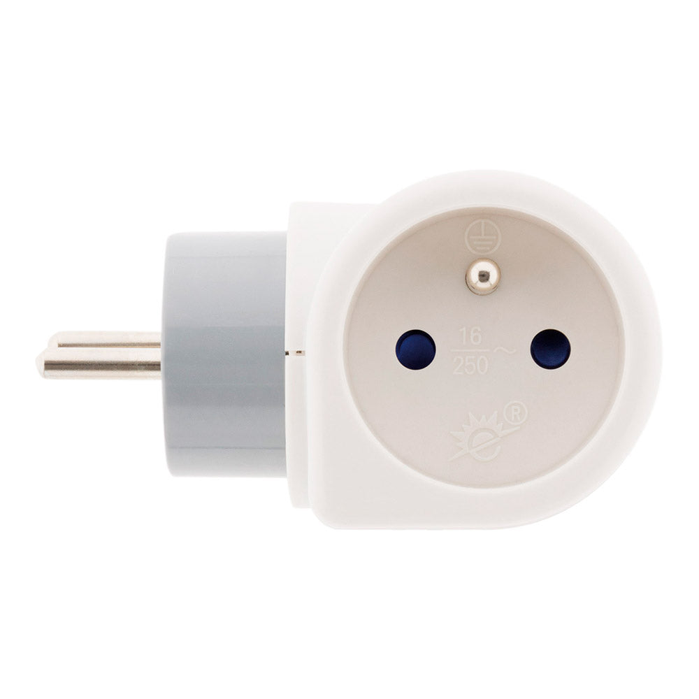 Multiprise 16A rotative 180° - blanc - Zenitech