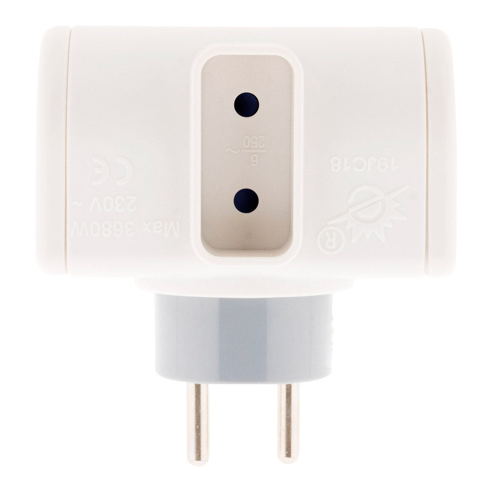 Multiprise 16A rotative 180° - blanc - Zenitech
