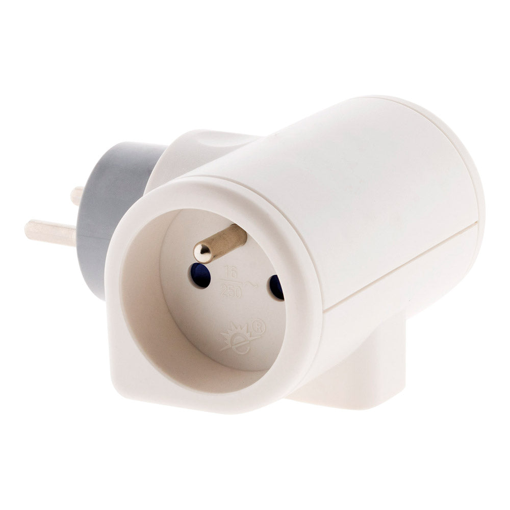Multiprise 16A rotative 180° - blanc - Zenitech