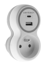 Prise 16A + 2 ports USB - Bolea Zenitech