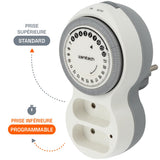 Biplite programmable horizontale 2x6A - Blanc - Bolea - Zenitech