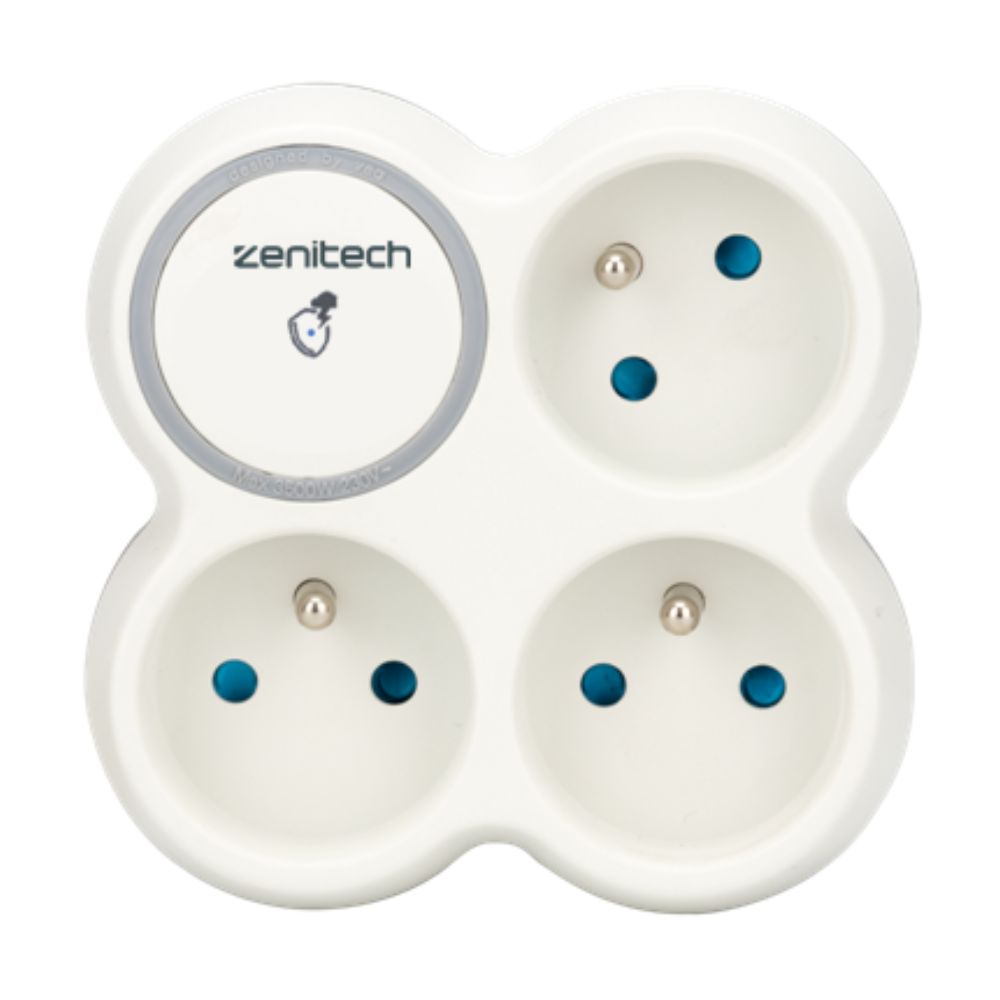 Triplite parafoudre 2P+T Blanc - Bolea - Zenitech