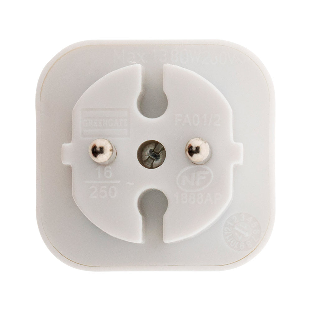 Multiprise de façade 6A - blanc - Zenitech