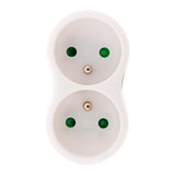 Multiprise biplite 2x16A - Blanc - Zenitech