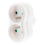Multiprise biplite 2x16A - Blanc - Zenitech