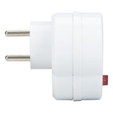 Multiprise biplite 16A + interrupteur façade - Blanc - Zenitech