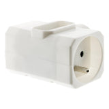Multiptise triplite latérale 2 prises 16A + 1 prise 6A - blanc - Zenitech