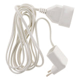 Prolongateur HO3VVH2-F 2x0,75mm² 6A 3m avec prise gigogne - Blanc - Zenitech