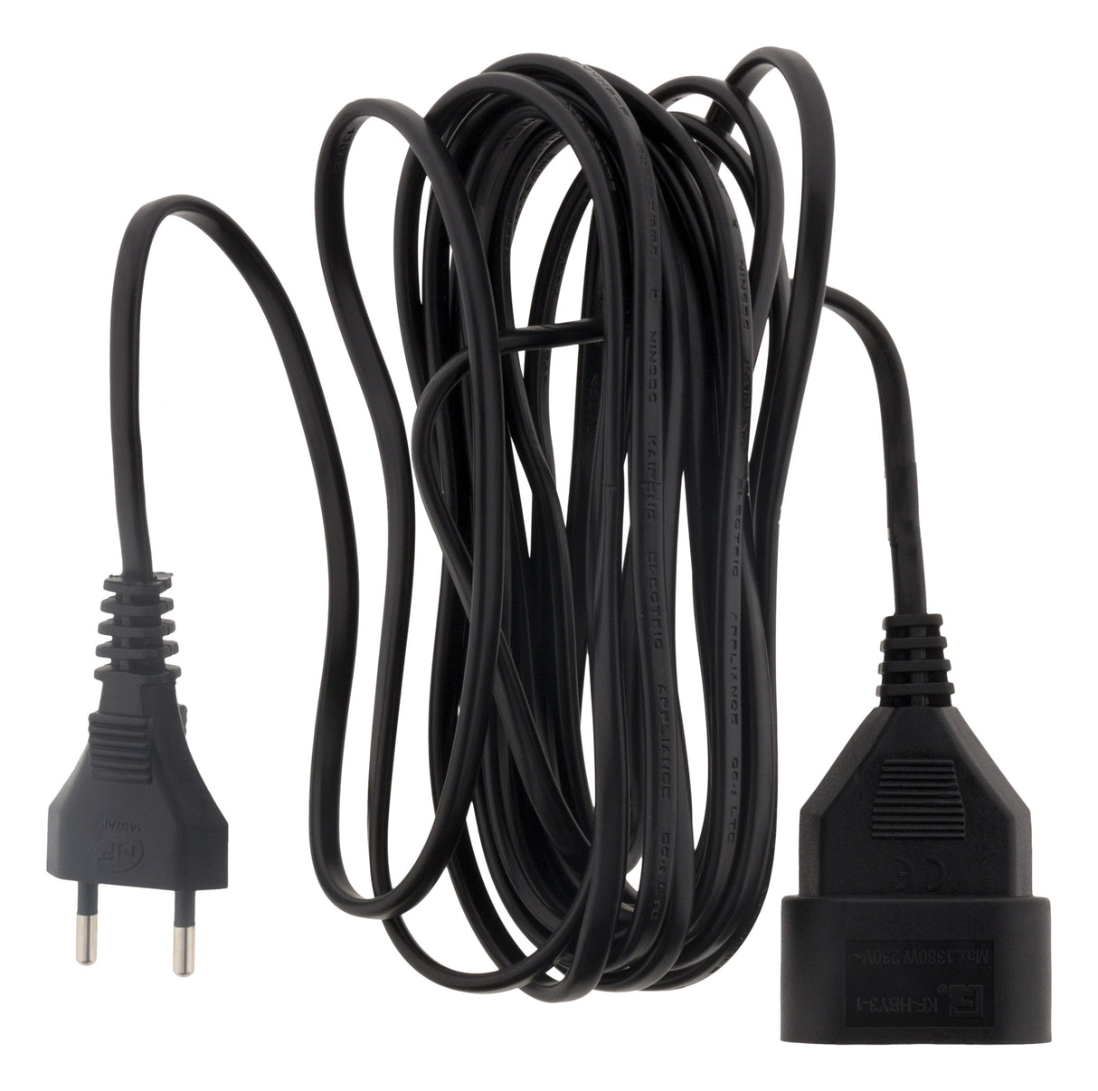 Prolongateur H03VVH2F 6A 3m - Noir - Zenitech