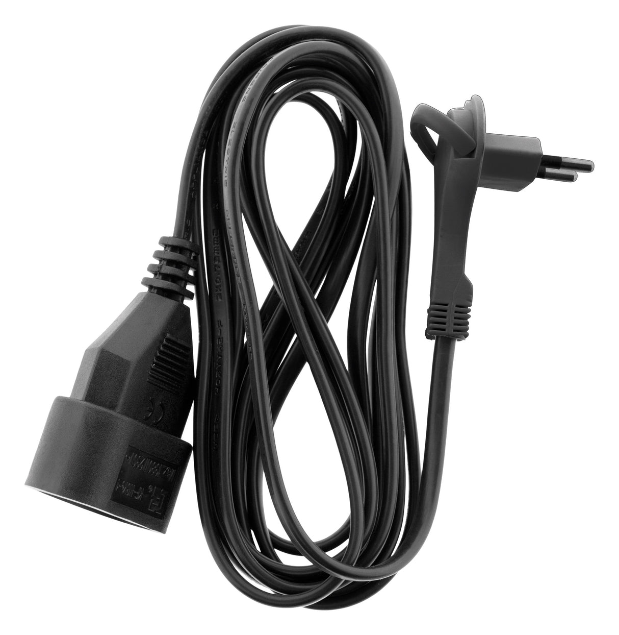 Rallonge électrique / Prolongateur - 6A 3m - Fiche plate - Noir - Zenitech