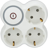 Triplite Schuko 16A + interrupteur - Blanc/Gris - Bolea - Zenitech