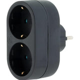 Prise biplite Schuko 16A Noir - Zenitech