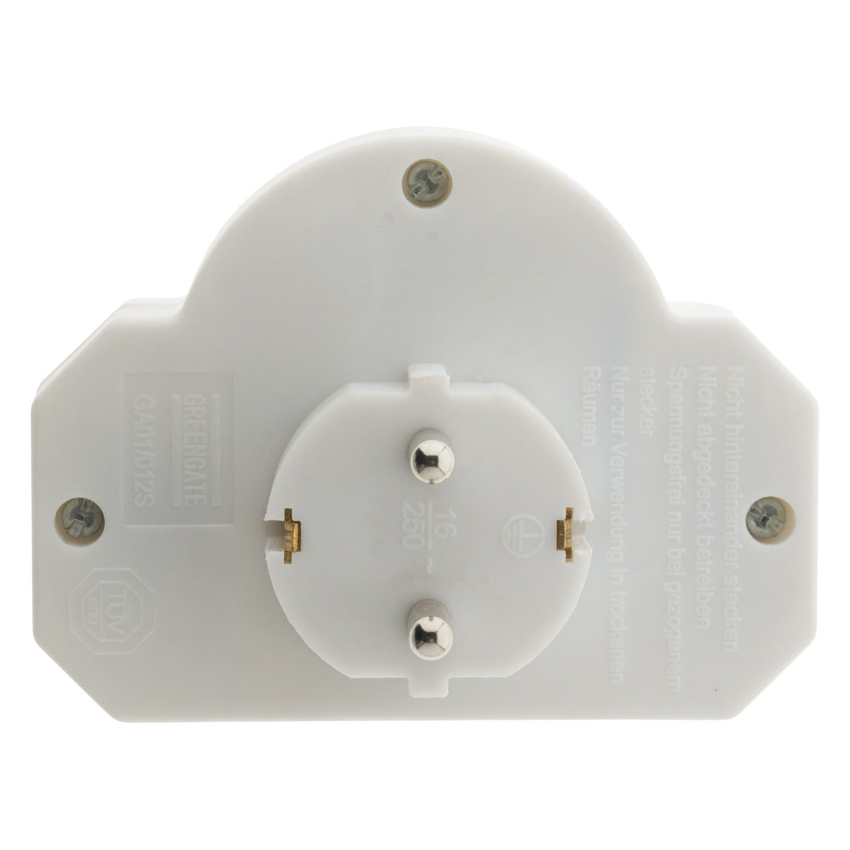Triplite Schuko 2x2,5A + 1x16A avec interrupteur - Blanc - Zenitech