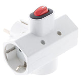 Triplite Schuko 16A + interrupteur - Blanc - Zenitech