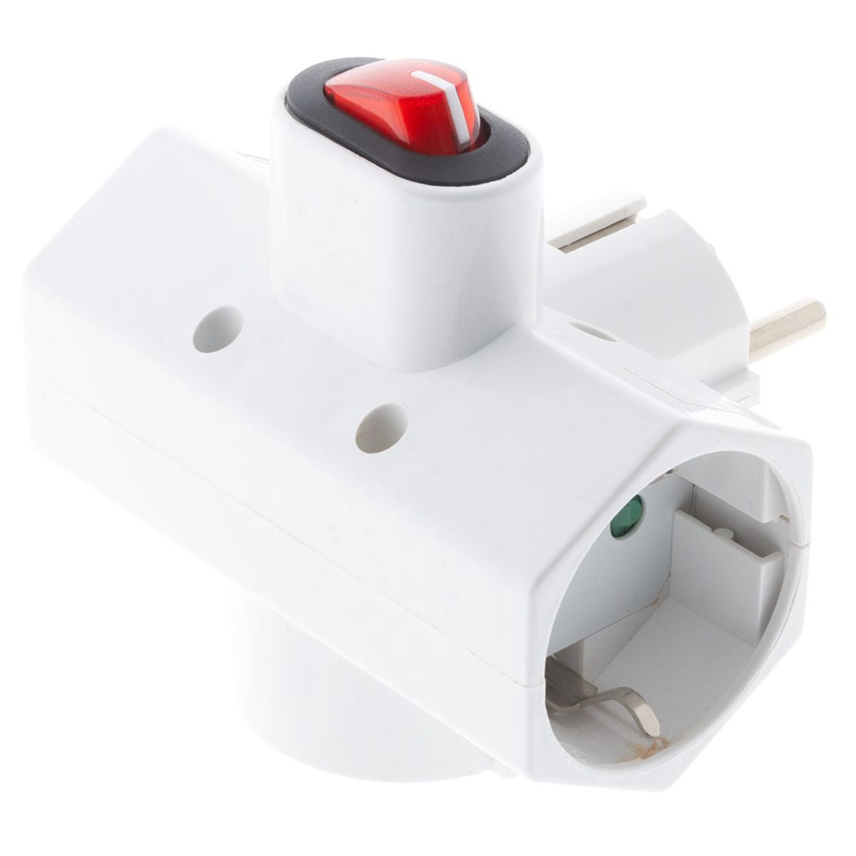 Triplite Schuko 16A + interrupteur - Blanc - Zenitech