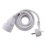 Prolongateur 16A 2P+T HO5VV-F 3G1,5mm² - Blanc 3m avec fiche extraplate - Zenitech