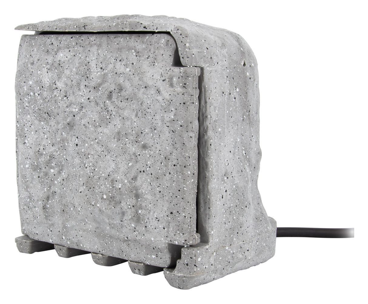 Bloc pierre 4x16A + 2 interrupteurs 1,5m - Gris - Zenitech