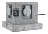 Borne jardin IP44 4 x 16A + 2 interrupteurs câble H07RN-F 3G1,5mm² 4,5m - Zenitech