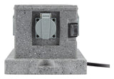 Borne jardin IP44 4 x 16A + 2 interrupteurs câble H07RN-F 3G1,5mm² 4,5m - Zenitech