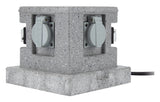 Borne jardin IP44 4 x 16A + 2 interrupteurs câble H07RN-F 3G1,5mm² 4,5m - Zenitech