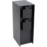 Borne de jardin à fixer 2x16A + programmateur IP44 - Alu Noir - Zenitech