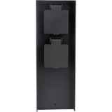 Borne de jardin à fixer 16A IP44 - aluminium noir - Zenitech