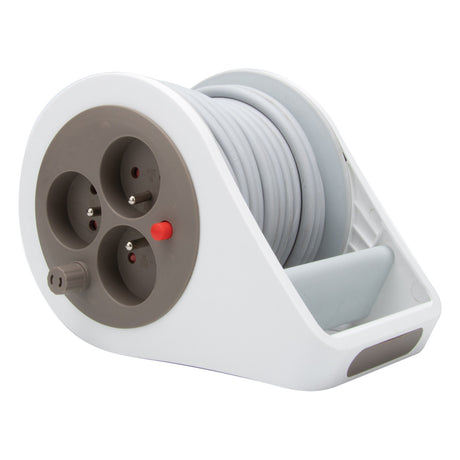 Mini enrouleur design 3 prises 2P+T - 7m - Zenitech
