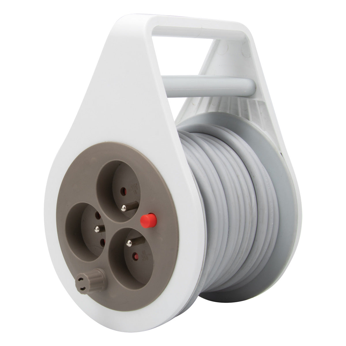 Mini enrouleur design 3 prises 2P+T - 7m - Zenitech