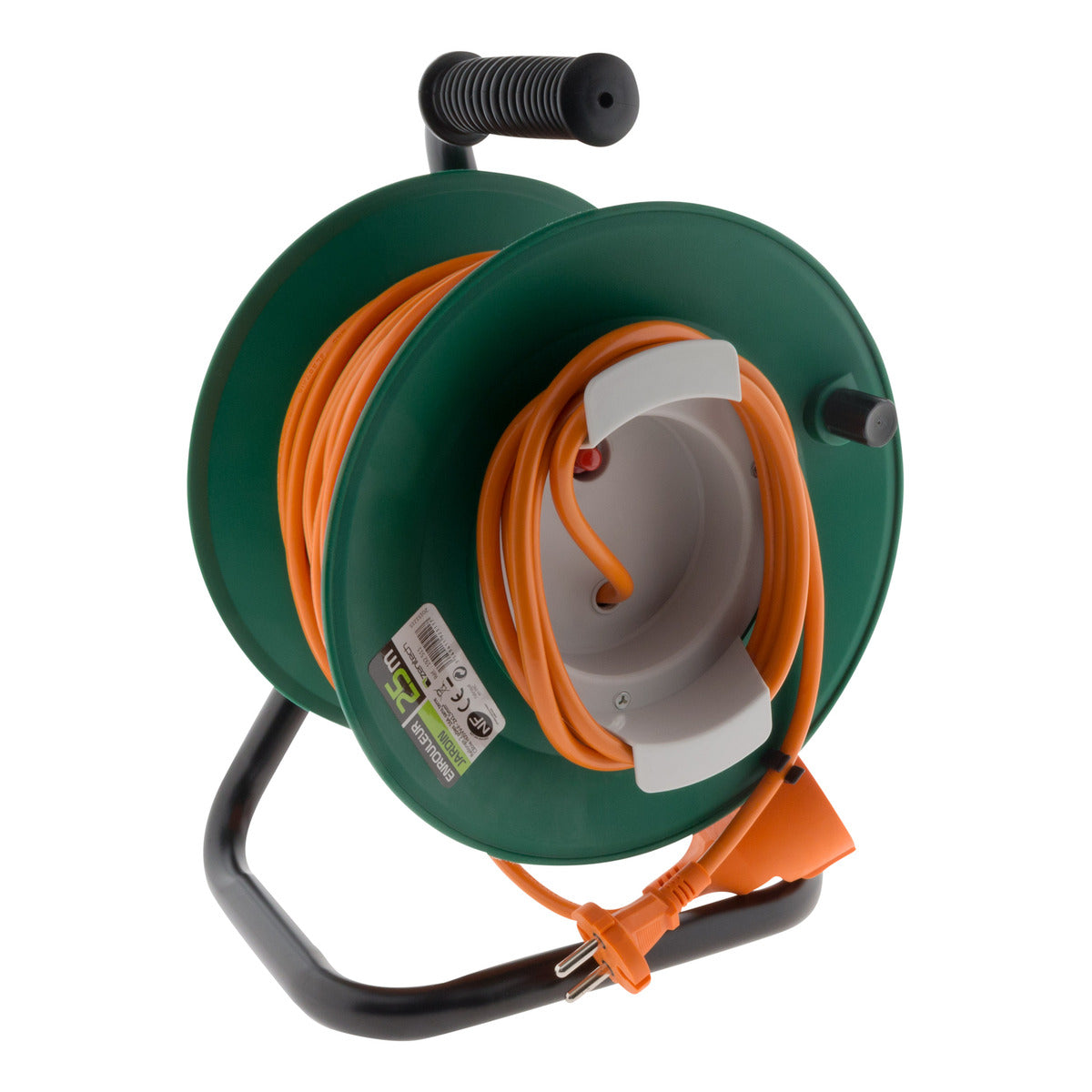Enrouleur sans prise 2x1,5 mm² métal coupe circuit - Zenitech