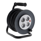Enrouleur 4 prises 16A câble 3G1,5mm² 20m  + coupe-circuit - Noir - Zenitech