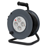 Enrouleur H05VV-F 4 prises 3G1,5 + coupe-circuit - Zenitech