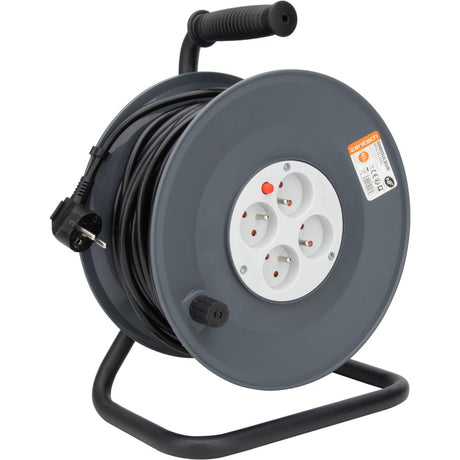 Enrouleur H05VV-F 4 prises 3G1,5 + coupe-circuit - Zenitech