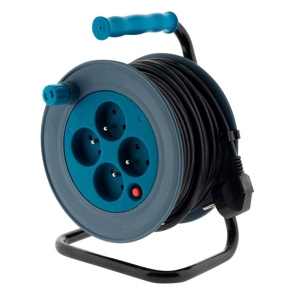 Enrouleur ménager 15m 3G1mm² - Bleu - Zenitech