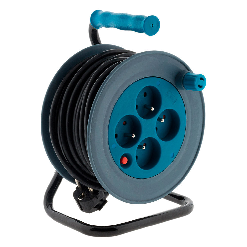 Enrouleur ménager 15m 3G1mm² - Bleu - Zenitech
