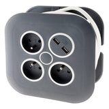 Enrouleur domestique 3 x 2P+T 16A + 2x USB - Zenitech