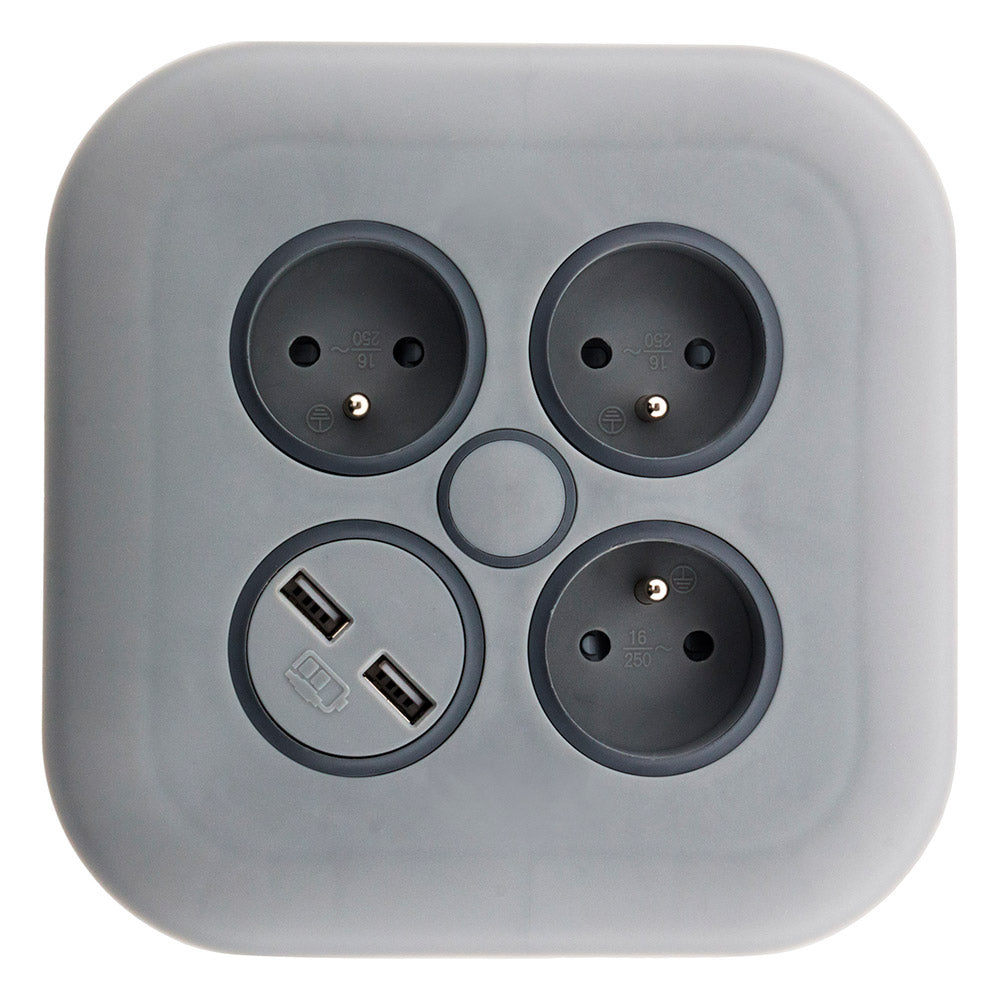 Enrouleur domestique 3 x 2P+T 16A + 2x USB - Zenitech